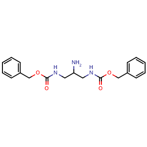 Chemical structure of [2-amino-3-(benzyloxycarbonylamino)propyl]carbamic acid benzyl ester , CAS 213475-65-1, AChemBlock W166962