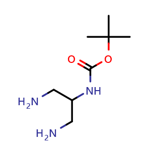 Chemical structure of tert-Butyl (1,3-diaminopropan-2-yl)carbamate , CAS 213475-74-2, AChemBlock W166964