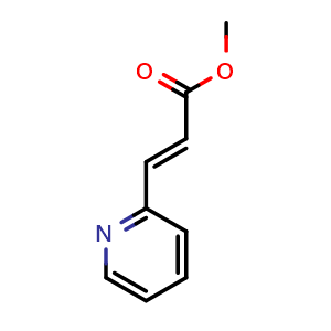 Chemical structure of 3-(2-pyridinyl)-2-Propenoic acid methyl ester , CAS 50610-14-5, AChemBlock W166975