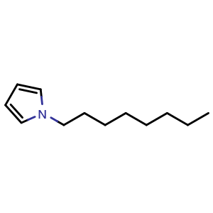 Chemical structure of 1-N-octylpyrrole , CAS 50966-65-9, AChemBlock W166987