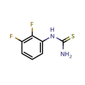 Chemical structure of 1-(2,3-difluorophenyl)thiourea , CAS 572889-25-9, AChemBlock W167010