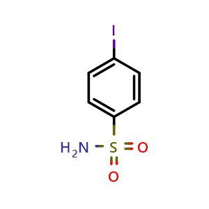 Chemical structure of 4-Iodobenzenesulfonamide , CAS 825-86-5, AChemBlock W167017