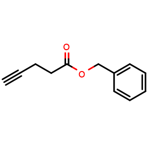 Chemical structure of 4-Pentynoic acid, phenylmethyl ester , CAS 126378-11-8, AChemBlock W167019
