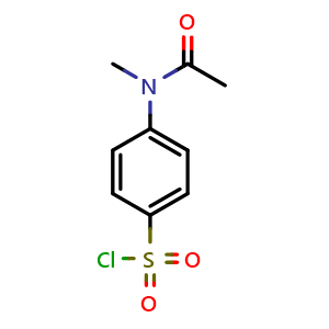 Chemical structure of 4-(Acetyl-methyl-amino)-benzenesulfonyl chloride , CAS 39169-92-1, AChemBlock W167028