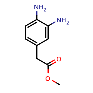 Chemical structure of Methyl 3,4-diaminophenylacetate , CAS 257632-89-6, AChemBlock W167032