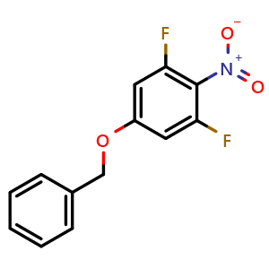 Chemical structure of 5-(Benzyloxy)-1,3-difluoro-2-nitrobenzene , CAS 757230-30-1, AChemBlock W167034