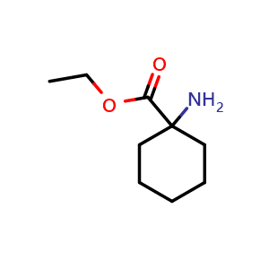 Chemical structure of Ethyl 1-aminocyclohexanecarboxylate , CAS 1664-34-2, AChemBlock W167040