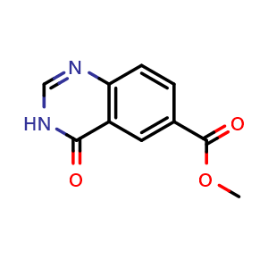Chemical structure of Methyl 4-oxo-3,4-dihydroquinazoline-6-carboxylate , CAS 152536-21-5, AChemBlock W167041