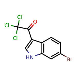 Chemical structure of 1-(6-Bromo-1H-indol-3-yl)-2,2,2-trichloroethanone , CAS 188661-15-6, AChemBlock W167048