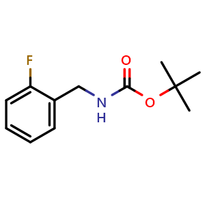 Chemical structure of tert-Butyl 2-fluorobenzylcarbamate , CAS 153903-21-0, AChemBlock W167059