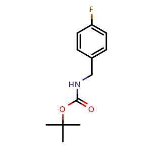 Chemical structure of tert-Butyl 4-fluorobenzylcarbamate , CAS 153903-23-2, AChemBlock W167060