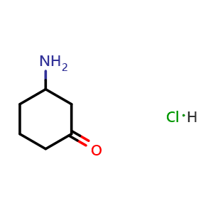 Chemical structure of 3-Aminocyclohexanone hydrochloride , CAS 1956309-56-0, AChemBlock W167066