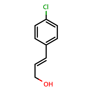 Chemical structure of (E)-3-(4-Chlorophenyl)prop-2-en-1-ol , CAS 24583-70-8, AChemBlock W167075