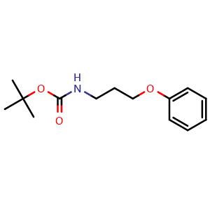 Chemical structure of tert-Butyl (3-phenoxypropyl)carbamate , CAS 1479496-35-9, AChemBlock W167083