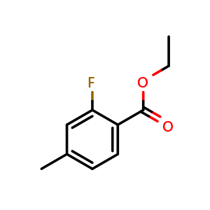 Chemical structure of Ethyl 2-fluoro-4-methylbenzoate , CAS 500579-61-3, AChemBlock W167090