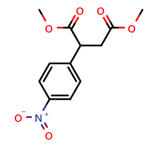 Chemical structure of Dimethyl 2-(4-nitrophenyl)succinate , CAS 33061-62-0, AChemBlock W167134
