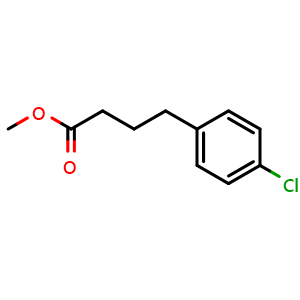 Chemical structure of Methyl 4-(4-chlorophenyl)butanoate , CAS 20637-04-1, AChemBlock W167139