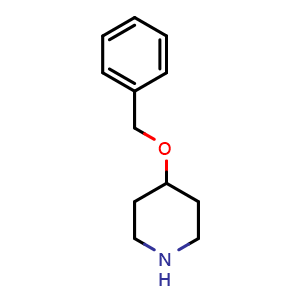 Chemical structure of 4-(Benzyloxy)piperidine , CAS 76716-51-3, AChemBlock W167166