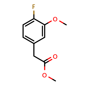 Chemical structure of Methyl 4-fluoro-3-methoxyphenylacetate , CAS 1427397-59-8, AChemBlock W167199