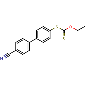 Chemical structure of S-(4'-Cyano-[1,1'-biphenyl]-4-yl) O-ethyl carbonodithioate , AChemBlock W167202