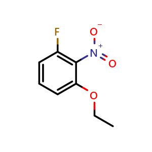 Chemical structure of 1-Ethoxy-3-fluoro-2-nitrobenzene , CAS 1233952-97-0, AChemBlock W167214