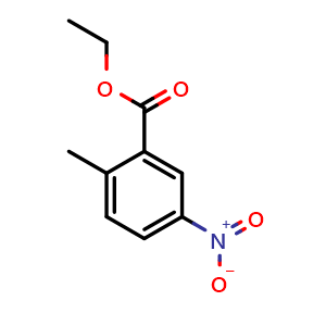 Chemical structure of Ethyl 2-methyl-5-nitrobenzoate , CAS 124358-24-3, AChemBlock W167218