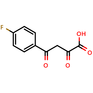Chemical structure of 4-(4-Fluorophenyl)-2,4-dioxobutanoic acid , CAS 64393-83-5, AChemBlock W167222