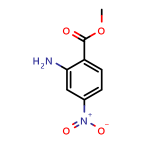Chemical structure of Methyl 2-amino-4-nitrobenzoate , CAS 3558-19-8, AChemBlock W167233