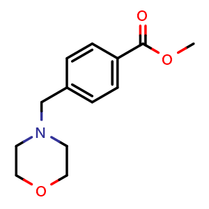 Chemical structure of Methyl 4-(morpholinomethyl)benzoate , CAS 68453-56-5, AChemBlock W167239