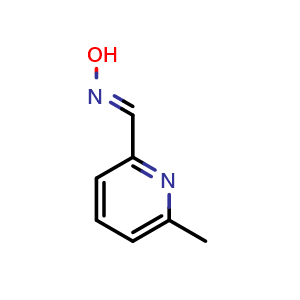 Chemical structure of 6-Methylpicolinaldehyde oxime , CAS 1195-40-0, AChemBlock W167240
