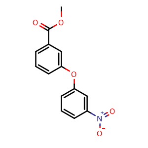 Chemical structure of Methyl 3-(3-nitrophenoxy)benzoate , CAS 183270-46-4, AChemBlock W167259