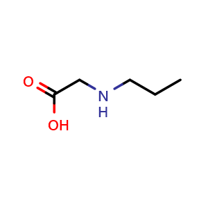 Chemical structure of 2-(Propylamino)acetic acid , CAS 25303-14-4, AChemBlock W167261