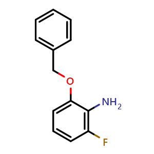 Chemical structure of 2-(Benzyloxy)-6-fluoroaniline , CAS 160564-65-8, AChemBlock W167266