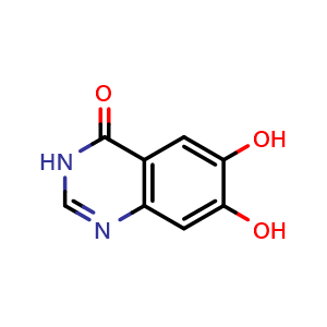 Chemical structure of 6,7-Dihydroxyquinazolin-4(3H)-one , CAS 16064-15-6, AChemBlock W167269