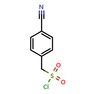 Chemical structure of (4-Cyanophenyl)methanesulfonylchloride , CAS 56105-99-8, AChemBlock W167281