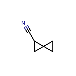 Chemical structure of spiro[2 2]pentane-2-carbonitrile , CAS 345892-44-6, AChemBlock W167303