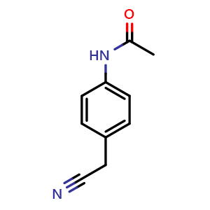 Chemical structure of 4-acetamidophenylacetonitrile , CAS 25025-06-3, AChemBlock W167311