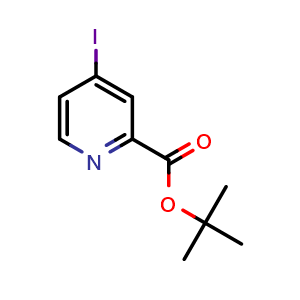 Chemical structure of tert-Butyl 4-iodopicolinate , CAS 2386687-62-1, AChemBlock W167346