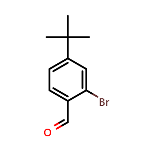 Chemical structure of 2-Bromo-4-(tert-butyl)benzaldehyde , CAS 246139-77-5, AChemBlock W167349