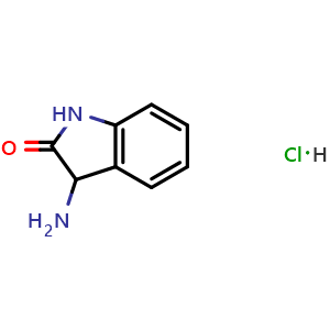 Chemical structure of 3-amino-1,3-dihydro-2h-indol-2-one hydrochloride , CAS 43012-47-1, AChemBlock W167358