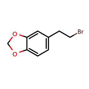 Chemical structure of 5-(2-bromoethyl)-1,3-Benzodioxole , CAS 57587-02-7, AChemBlock W167359