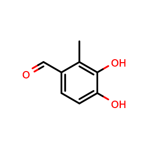 Chemical structure of 3,4-dihydroxy-2-methyl-Benzaldehyde , CAS 88122-12-7, AChemBlock W167368