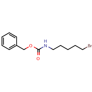 Chemical structure of benzyl 5-bromopentylcarbamate , CAS 161533-09-1, AChemBlock W167374