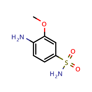 Chemical structure of 4-Amino-3-methoxybenzenesulfonamide , CAS 37559-30-1, AChemBlock W167377