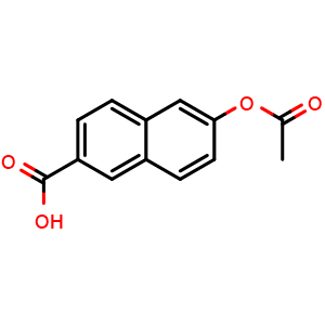 Chemical structure of 6-(Acetyloxy)-2-naphthoic acid , CAS 17295-26-0, AChemBlock W167378