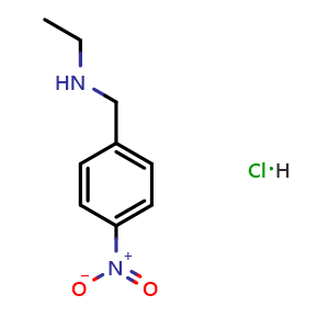 Chemical structure of N-(4-Nitrobenzyl)ethanaminehydrochloride , CAS 1158452-11-9, AChemBlock W167392
