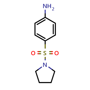 Chemical structure of 4-(pyrrolidine-1-sulfonyl)-phenylamine , CAS 88327-91-7, AChemBlock W167394