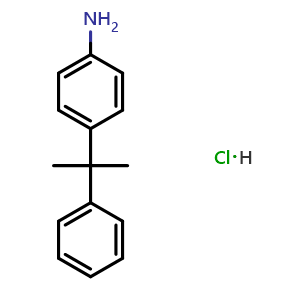 Chemical structure of 4-(2-Phenylpropan-2-yl)aniline hydrochloride , CAS 1416354-38-5, AChemBlock W167415