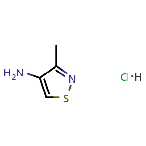 Chemical structure of 3-Methylisothiazol-4-amine hydrochloride , CAS 1958100-55-4, AChemBlock W167419