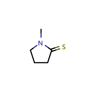 Chemical structure of 1-Methylpyrrolidine-2-thione , CAS 10441-57-3, AChemBlock W167457